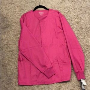CHEROKEE WW FLEX hot pink scrub jacket